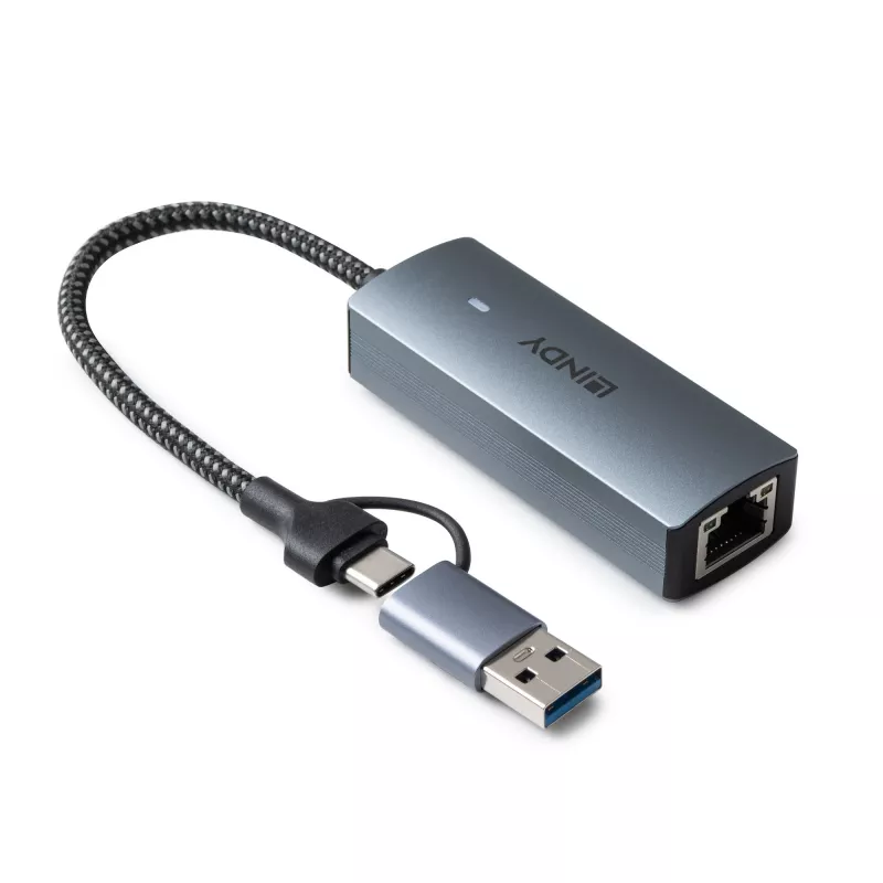 Lindy 43415 conversor de USB 3.2 Gen 1 para 5G Ethernet