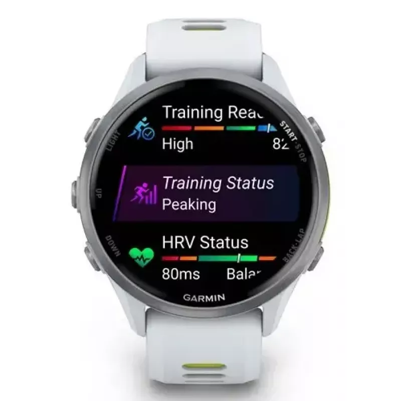 Garmin Forerunner 970 Titanium 010-02969-11 smartwatch desportivo, Whitestone/Amp Yellow