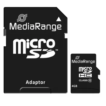 Cartão de memória MediaRange 4 GB MicroSDHC Class 10 MR956