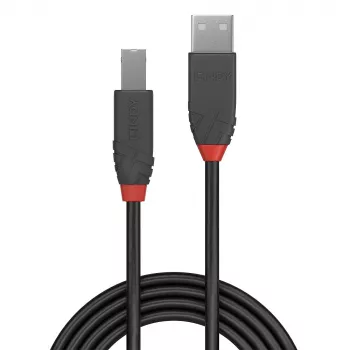 Cabo Lindy 0,5 m USB 2.0 Type-A para B, Anthra Line