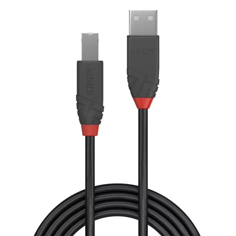 Cabo Lindy 0,5 m USB 2.0 Type-A para B, Anthra Line