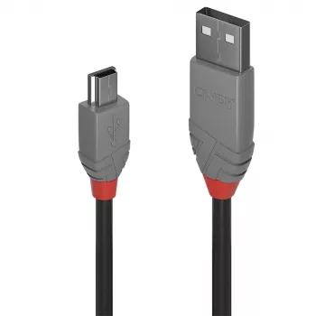 Cabo Lindy 2 m USB 2.0 Type-A para Mini-B, Anthra Line