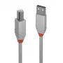 Cabo Lindy 1 m USB 2.0 Type-A para B, Anthra Line, cinzento