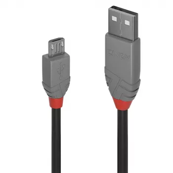 Cabo Lindy 0,5 m USB 2.0 Type-A para Micro-B, Anthra Line