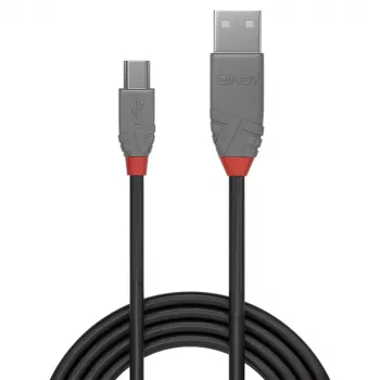 Cabo Lindy 3 m USB 2.0 Type-A para Mini-B, Anthra Line