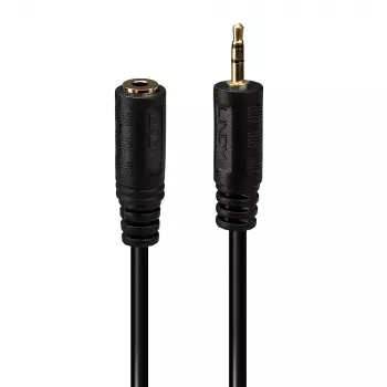 Adaptador de áudio Lindy ficha 2,5 mm para conector fêmea 3,5 mm