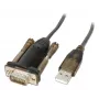 Conversor Lindy USB para série Lite, cinzento, transparente, 1,5 m, USB Type-A, RS-232, ficha, ficha