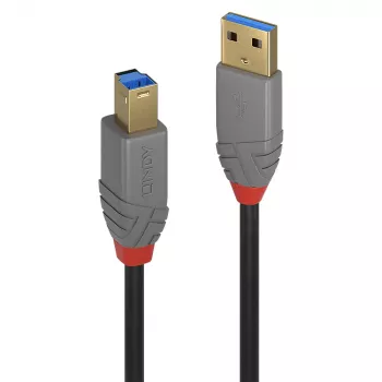Cabo Lindy 3 m USB 3.2 Type-A para B, 5 Gbit/s, Anthra Line