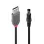 Cabo USB 2.0 Type-A para DC 5,5 mm Lindy, 1,5 m