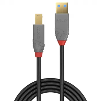 Cabo USB 3.2 Type-A para B Lindy 2 m, 5Gbps, Anthra Line