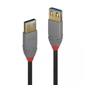 Cabo de extensão USB 3.2 Type-A Lindy 1 m, 5Gbit/s, Anthra Line