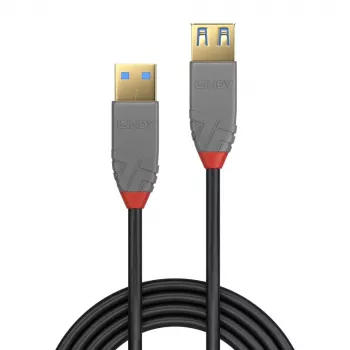 Cabo de extensão USB 3.2 Type-A Lindy 1 m, 5Gbit/s, Anthra Line