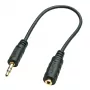 Adaptador de áudio jack 3,5 mm macho para jack 2,5 mm fêmea 20 cm preto