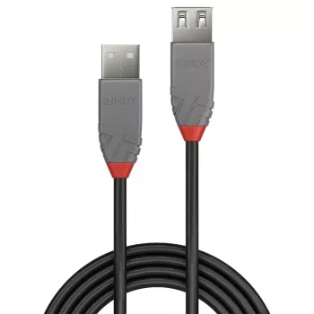 Cabo de extensão USB 2.0 Lindy 5 m Type-A, Anthra Line