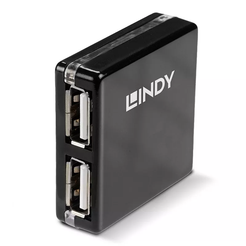Hub USB Lindy 4 portas USB 2.0 Mini Hub