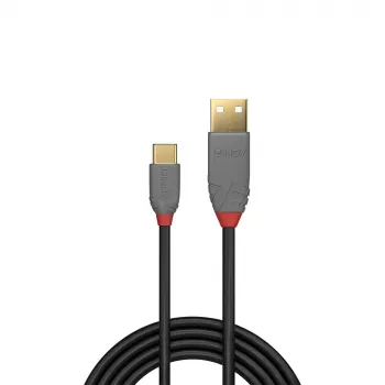Cabo USB 2.0 Lindy 1 m Type-A para C, Anthra Line