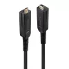 Cabo Micro-HDMI 18G híbrido de fibra ótica Lindy 100 m com fichas HDMI e DVI removíveis