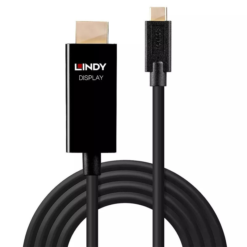 Cabo adaptador USB Type-C para HDMI 4K60 Lindy 2 m com HDR