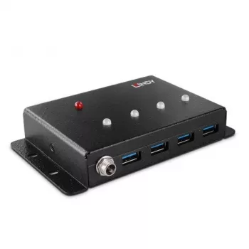 Hub USB 3.0 de metal Lindy 4 portas