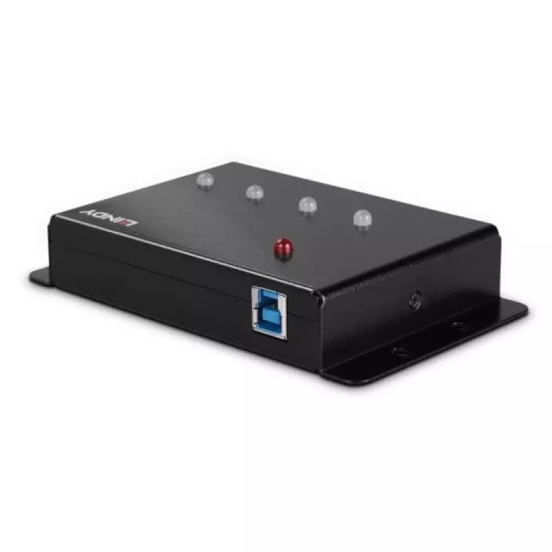 Hub USB 3.0 de metal Lindy 4 portas