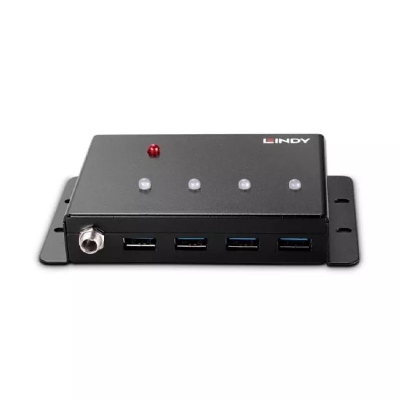 Hub USB 3.0 de metal Lindy 4 portas