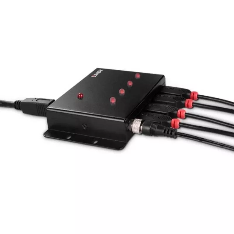 Hub USB 3.0 de metal Lindy 4 portas