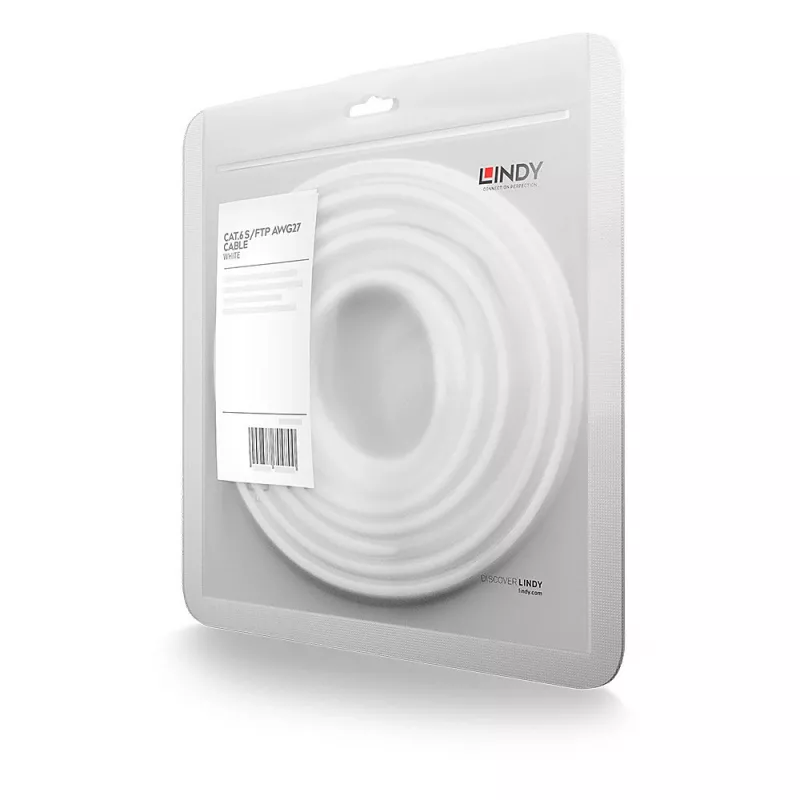 Cabo de rede Lindy 47796 branco 5 m Cat6 S/FTP (S-STP)