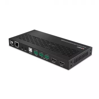 Transmissor AV Lindy 4K30 HDMI e USB sobre IP - codificador 3840 x 2160 píxeis