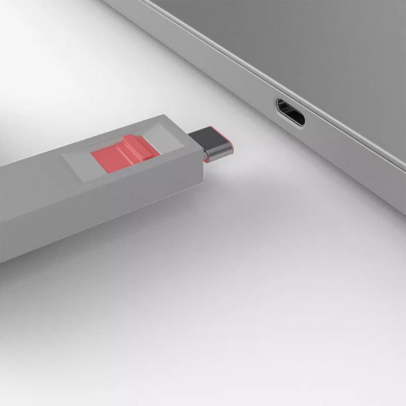 Conjunto de chaves bloqueador de porta USB Type-C Lindy, pack de 4, rosa