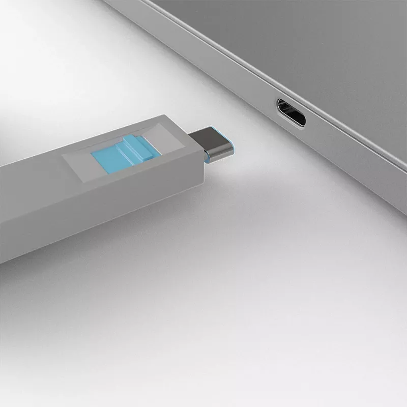 Bloqueador de porta Lindy USB Type-C Port Blocker Key, pack de 4, azul
