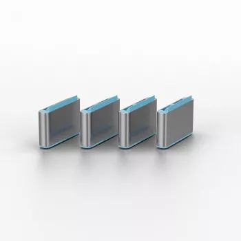 Bloqueador de porta Lindy USB Type-C sem chave, pack de 10, azul