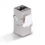 Cabo de rede Lindy CAT 6A acoplador fêmea keystone RJ-45 plano metálico 1 unid.