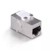 Cabo de rede Lindy CAT 6A acoplador fêmea keystone RJ-45 plano metálico 1 unid.
