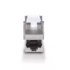 Cabo de rede Lindy CAT 6A acoplador fêmea keystone RJ-45 plano metálico 1 unid.