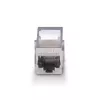 Cabo de rede Lindy CAT 6A acoplador fêmea keystone RJ-45 plano metálico 1 unid.
