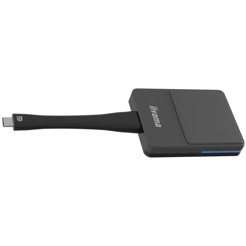 iiyama WP D002C dongle de apresentação sem fios, USB-C (DP-Alt), E-Share, prateado/preto