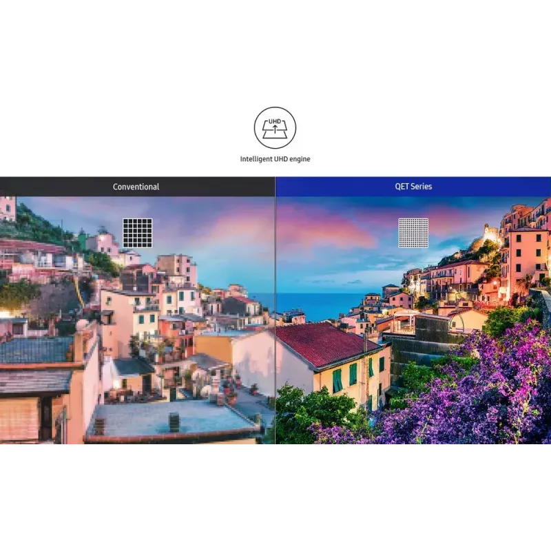 Ecrã plano de sinalização digital Samsung 65 polegadas Crystal UHD 4K Signage QE65T LCD 3840 x 2160