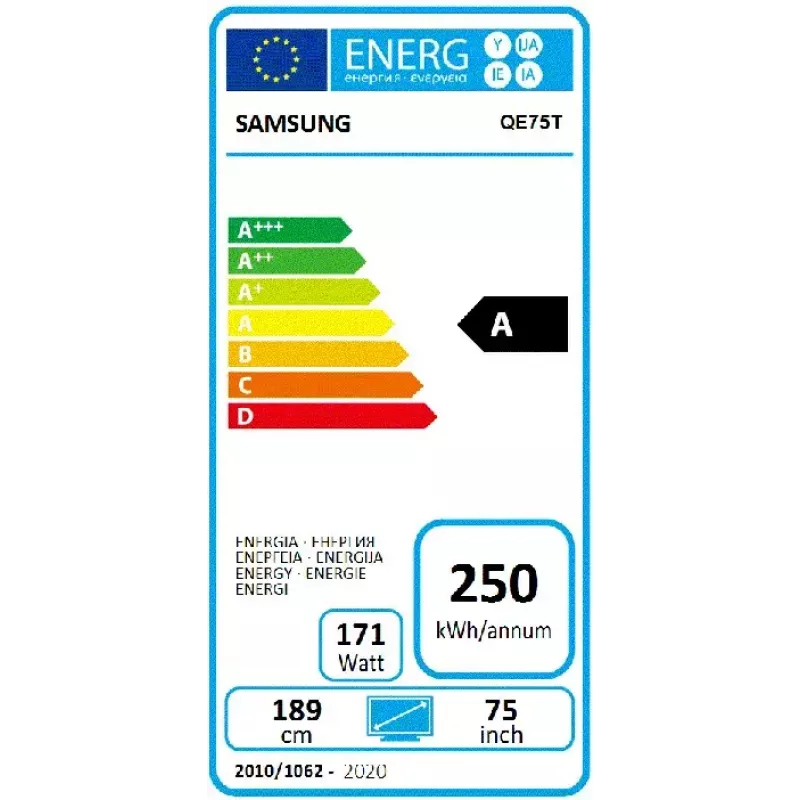 Ecrã plano de sinalização digital Samsung QE75T 190,5 cm (75 polegadas) LCD 300 cd/m² 4K Ultra HD preto Tizen 4.0