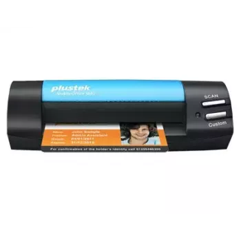 Plustek MobileOffice S602 digitalizador de cartões de visita 1200 x 1200 dpi A6 preto, azul