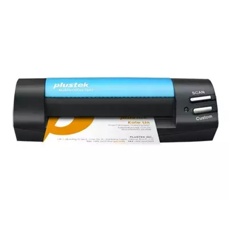 Plustek MobileOffice S602 digitalizador de cartões de visita 1200 x 1200 dpi A6 preto, azul