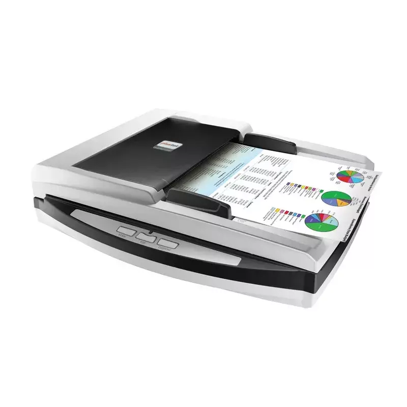 Plustek SmartOffice PL4080 digitalizador ADF com mesa e ADF 600 x 600 DPI A4 preto, cinzento