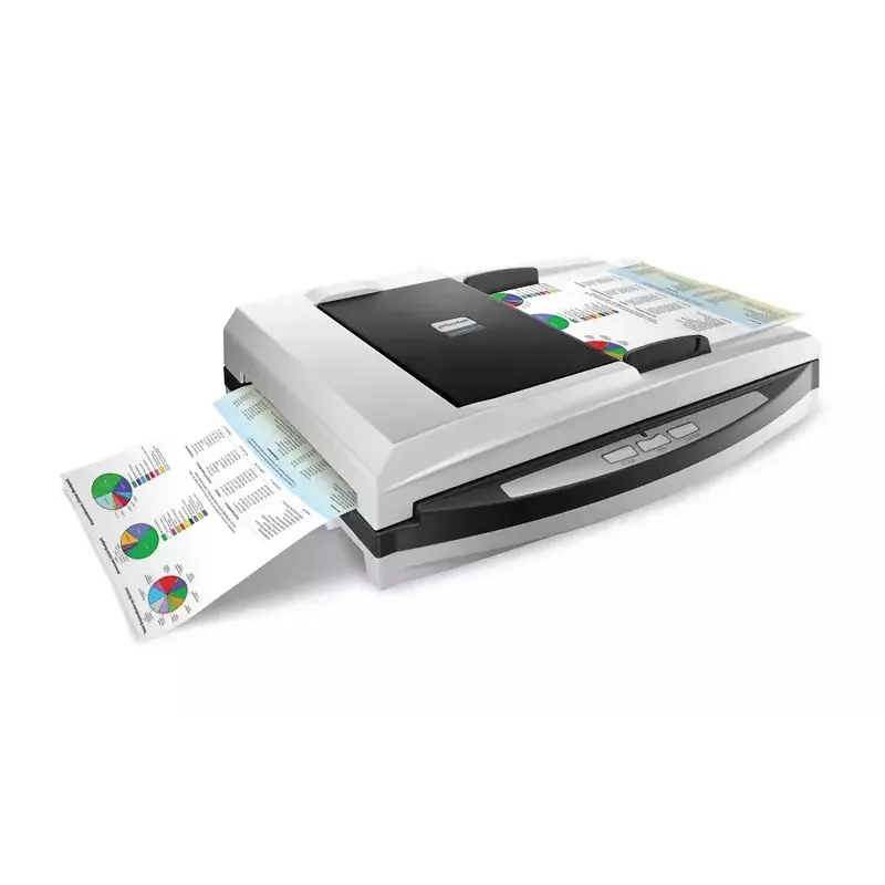 Plustek SmartOffice PL4080 digitalizador ADF com mesa e ADF 600 x 600 DPI A4 preto, cinzento