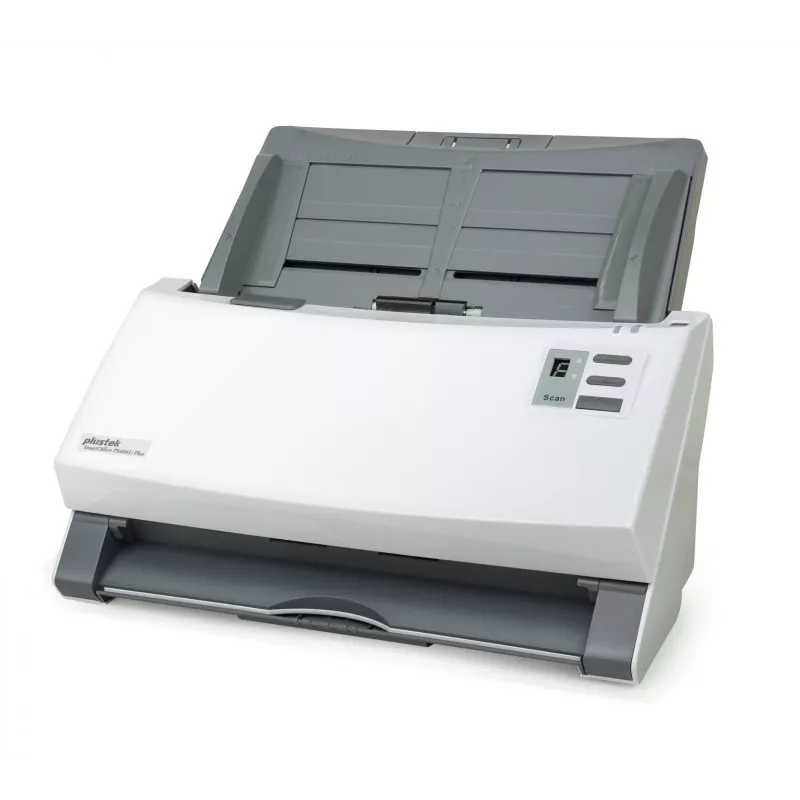 Plustek SmartOffice PS406U Plus digitalizador ADF 600 x 600 DPI A4 cinzento, branco