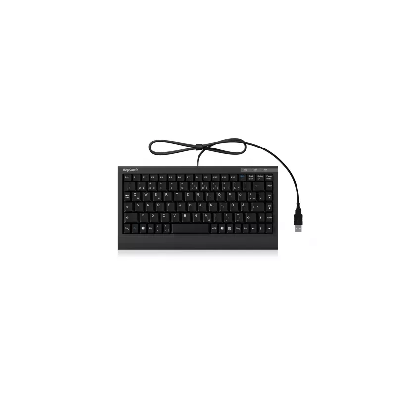 Teclado KeySonic ACK-595C+ (DE) escritório USB QWERTZ alemão preto