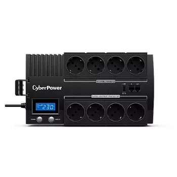 Unidade de alimentação ininterrupta CYBERPOWER BR700ELCD, Line-Interactive 0,7 kVA (420 W), 8 saídas tipo F, LCD, AVR