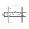 Hagor WH 85 T-HD suporte de parede para TV, 55–110 polegadas (140–279 cm), VESA 800x600, máx. 125 kg, inclinável, preto