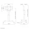 Suporte móvel para TV Neomounts PLASMA-M2500SILVER 42-100 polegadas - motorizado