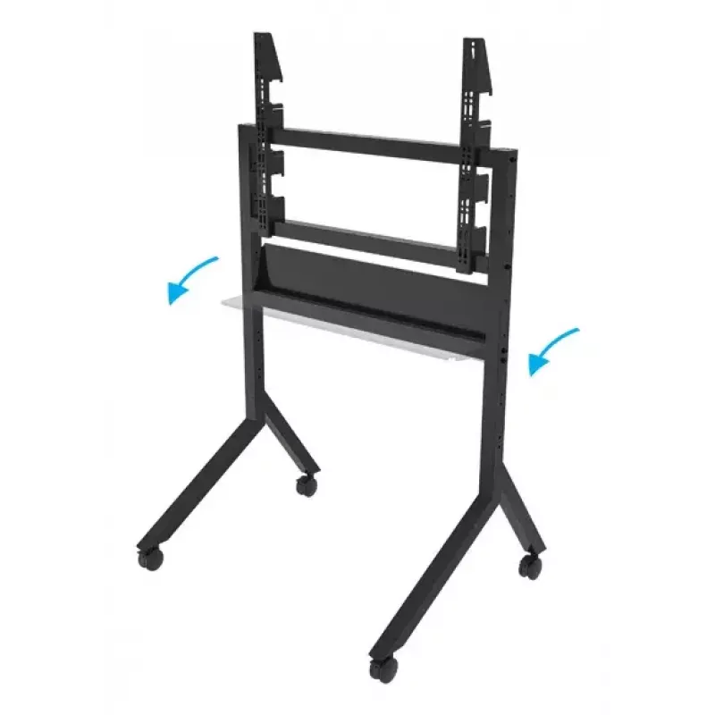 B-Tech BT8545/B carrinho para TV, 55–86 polegadas, VESA 900x600, máx. 100 kg, com prateleira, preto