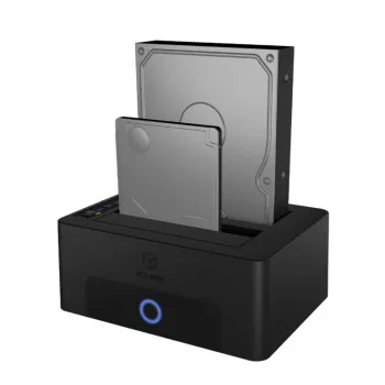 ICY BOX estação de acoplamento e clonagem de 2 baías para discos SATA de 2,5 polegadas ou 3,5 polegadas para host USB 3.0