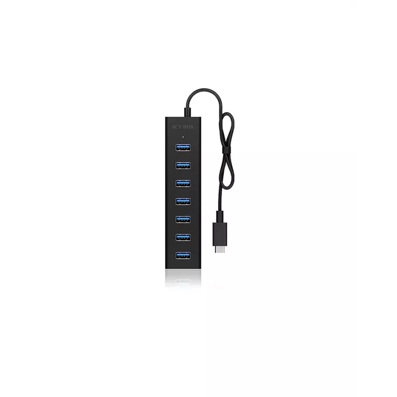ICY BOX IB-HUB1700-C3 USB 3.2 Gen 1 (3.1 Gen 1) Type-C 5000 Mbit/s preto